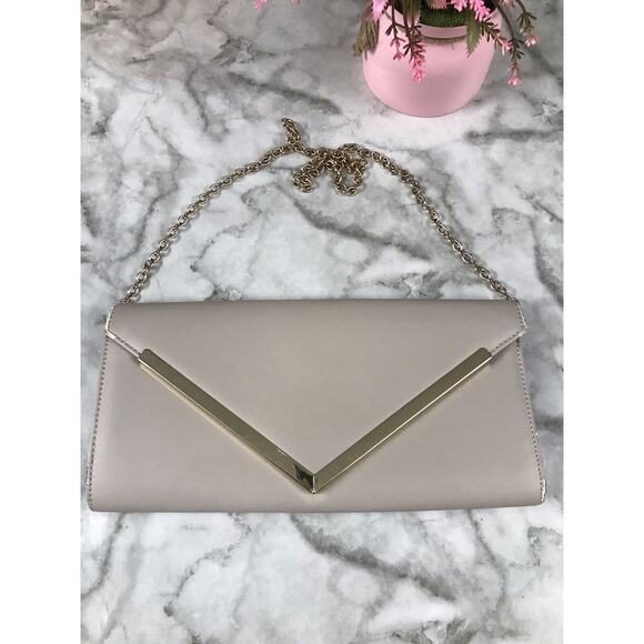 Aldo Vintage Faux Leather Beig Envelope Style Crossbody Purse Bag Compact 11"x5" - Picture 1 of 6